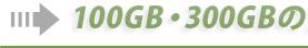 100GB・200GBの大容量サーバー